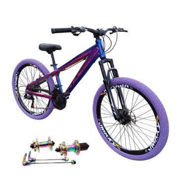Imagem de Bicicleta 26 Gta Rebel Freeride Cor Camaleão 24v Cubo Barulhento k7 Aro Vmaxx Pneu Flame Freio Disco-Unissex
