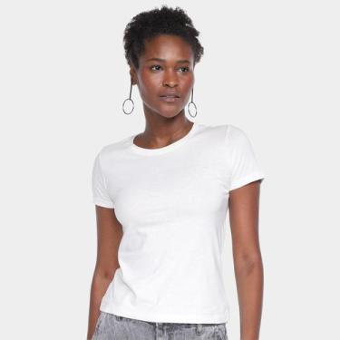 Imagem de Camiseta Hering Básica Feminina, Off white, M