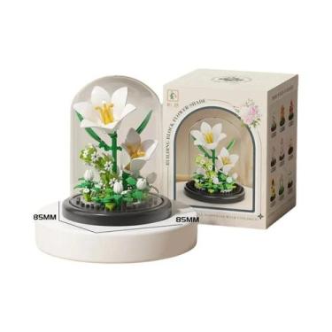 Imagem de Brinquedo Criativo Para Meninas, Blocos De Montar, Kit De Plantas Em V