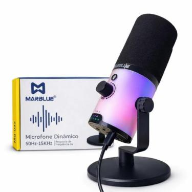 Imagem de Microfone Dinâmico USB Gamer Profissional Streaming Podcast RGB 192kHz