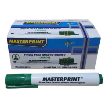 Imagem de Marcador Caneta Pincel Quadro Branco Lousa caixa 12 unidades - Masterp