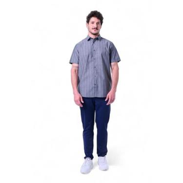 Imagem de Camisa Masculina Algodão com Listras Branca - Rabbitohs, G, Preto