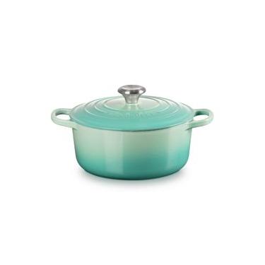 Imagem de PANELA LE CREUSET REDONDA SIGNATURE EM FERRO FUNDIDO 24CM AZUL COOL MINT 21177244962430