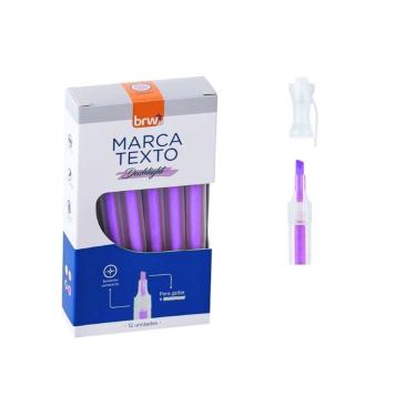 Imagem de Caneta marca-texto BRW Marca Texto Fluorescente Transparente com Traço 1-4MM Ponta Chan...