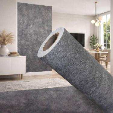 Imagem de Papel Parede Vinilico Premium Efeito Marmore Cimento Queimado Médio 5M