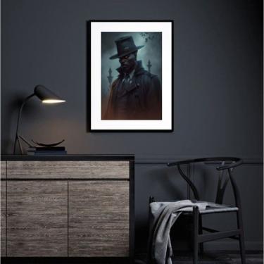 Imagem de Quadro Umbanda Exu Capa Preta - 60x48cm