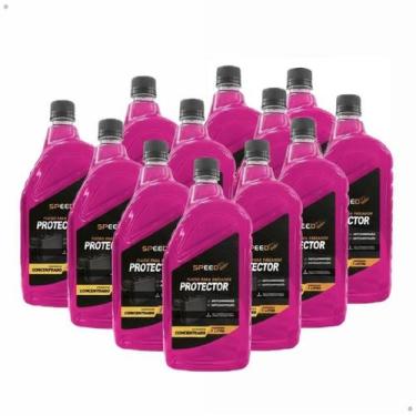 Imagem de Kit 12 Aditivo Fluido Radiador Concentrado Protector 1 Litro - 12Unida