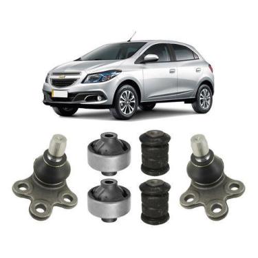 Imagem de Kit Bucha + Pivô Suspensão Dianteira Gm Onix 2017 2018 2019 - QualyKit