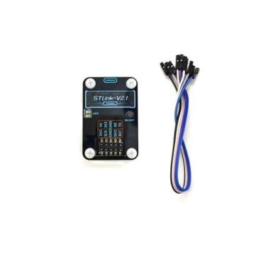 Imagem de Programador e Gravador ST LINK V2.1 para STM8 e STM32 com Funções de D