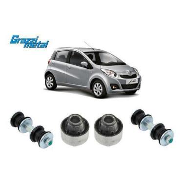 Imagem de 2 Bieleta Bucha Maior Bandeja Dianteira Jac J2 2012 2013 12 - QualyKit