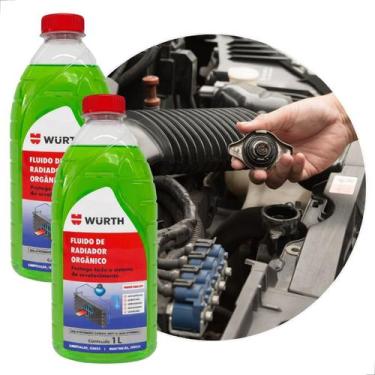 Imagem de Kit 2 Fluidos aditivo Para Radiador Com Monoetilienoglicol wurth, Verd