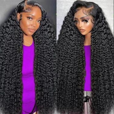 Imagem de Peruca Manorshen 36" Cabelo Humano Cacheado com Ondas Profundas 13x6