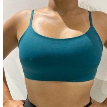 Imagem de Top Fitness Duplo  Alça Fina Suplex Poliamida Compressão - Landim Stor