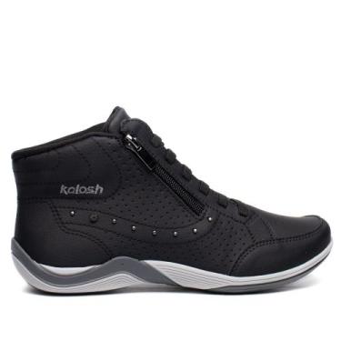 Imagem de Tênis Feminino Kolosh Cano Alto Botinha Napa Preto, Preto, 38