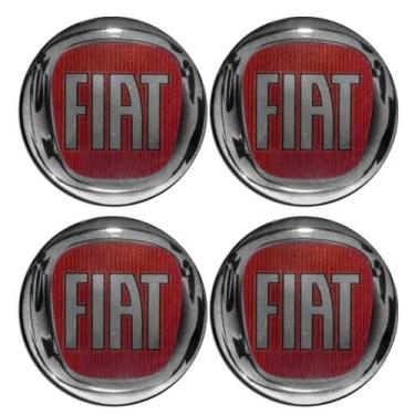 Imagem de Kit Jogo Emblema Resinado Adesivo 48mm Para Calotas Aro 13 14 15 - - U