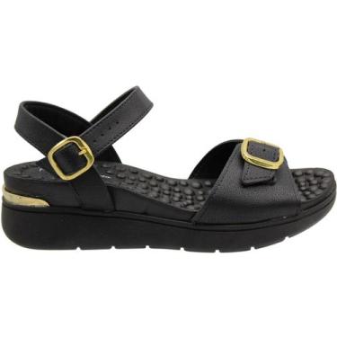 Imagem de Sandália Anabela Modare Napa Floather Nature Feminina, Preto, 36