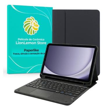 Imagem de Kit Capa Preta Noir Luxe para Samsung Galaxy Tab A9+ + Teclado TouchPa