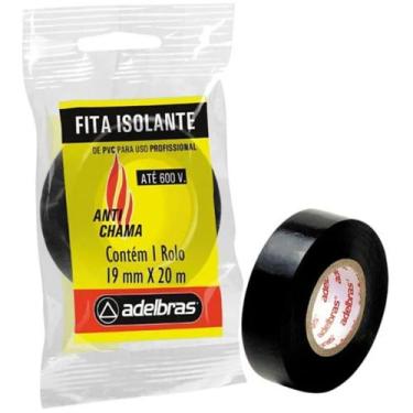 Imagem de Fita Isolante Antichama de PVC 19mm x 20m Adelbras