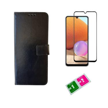 Imagem de Capinha Carteira Flip Couro + Película 9d Para Galaxy A31