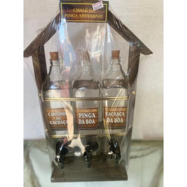 Imagem de Trio porta cachaça pinga boa - Dular Decor