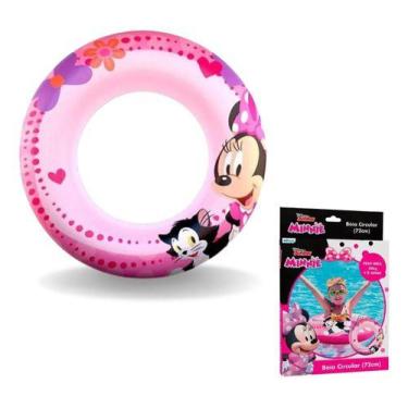 Imagem de Boia Circular Infantil Minnie Piscina 3 Anos Verão 72cm - MOR