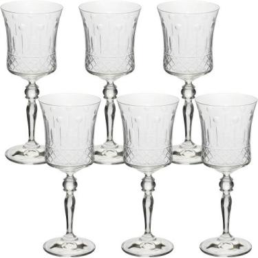Imagem de Conjunto c/ 6 taças cristal lapidado p/ vinho grace 250ml - bohemia by