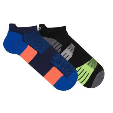 Imagem de Kit 2 Pares Meia Cano Curto Puxador Academia Corrida Treinos - Cia da 