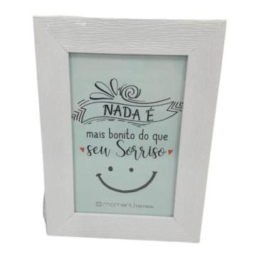 Imagem de Porta Retrato Madeira - 10x15 cm - Branco - CB1318 - Moment