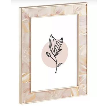 Imagem de Porta Retrato Borda Dourada - 10x15 cm - Bellartdecor