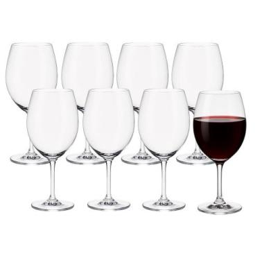 Imagem de Jogo 8 Taça de Vinho Cristal Ecológico Gastro Colibri Degustação 580ml