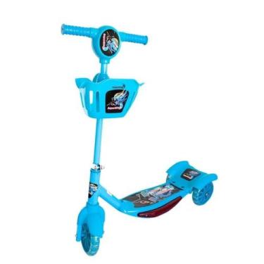 Imagem de Patinete infantil 3 rodas c/ cesta som e luzes azul - importway