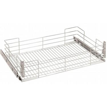Imagem de Gaveta 47cm Multiuso Masutti Aramada Deslizante Cozinha Cromada Corrediças Paneleiro