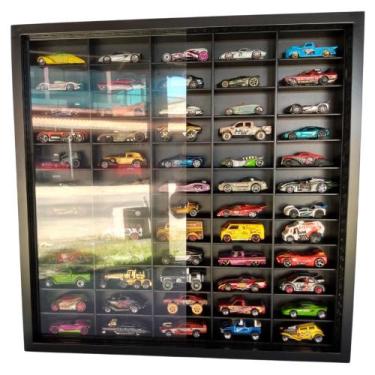 Imagem de Expositor 60 Nichos - Carrinhos escala 1:64 COD04-2 Cor:Preto - Genéri