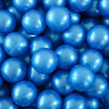 Imagem de 100 bolas para piscina de bolinhas Heopeis de plástico, 2,75", azul pé