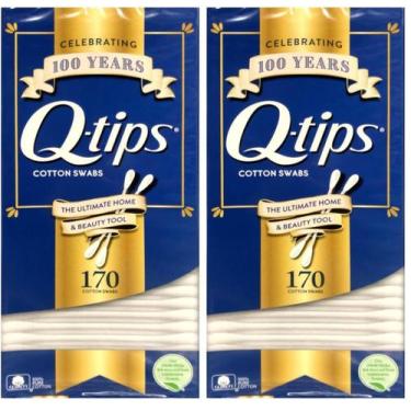 Imagem de Cotonetes Q-tips 170 unidades, pacote com 4