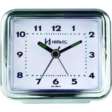 Imagem de Despertador Herweg Quartz Cromado Liso 2642-028