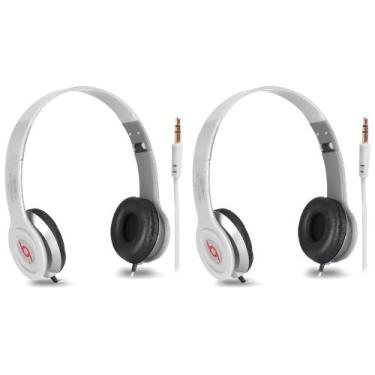 Imagem de Kit 2 Headphone com Fio Super Bass Fone de Ouvido Dobrável - Knup, Bra