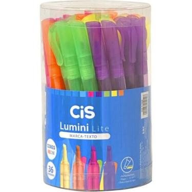Imagem de Caneta Marca Texto CIS Lumini Lite Cores Neon (S) POTE-36 - Sertic