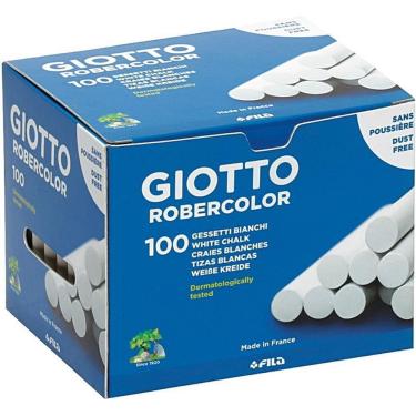 Imagem de Giz Escolar Canson Giotto Plastificado Branco com 100 Unidades