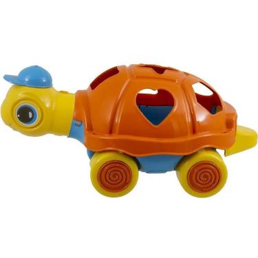 Imagem de Brinquedo Educativo Tartaruga Luli com Blocos de Encaixar Verde Kendy Brinquedos
