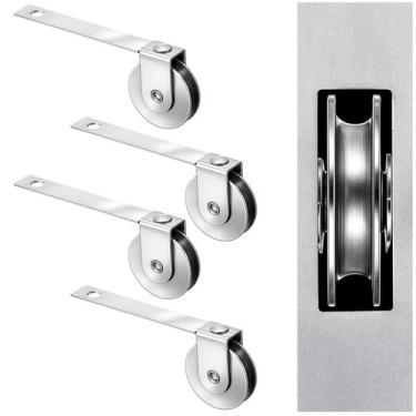 Imagem de Roldana para porta de tela deslizante Lounsweer 1" aço 4 peças