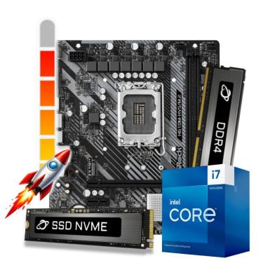 Imagem de Kit Upgrade Processador Intel® Core™ i7 14700F + Placa Mãe B760M + Memória 16GB DDR4 + 1TB SSD M.2