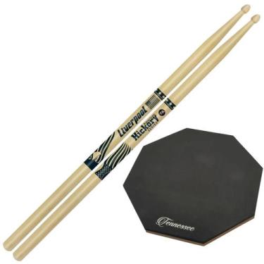 Imagem de Baquetas Liverpool 2B 5A 5B 7A American Hickory Profissional Kit Par B