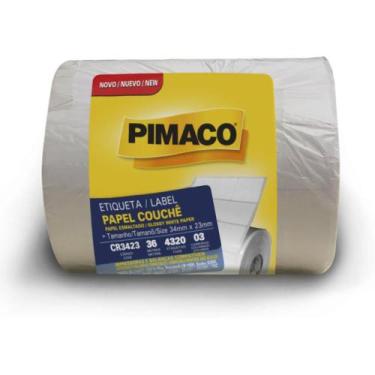 Imagem de Etiqueta Adesiva Couche 34MMX23MM C/4320 ETIQ. Rolo - Pimaco
