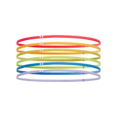 Imagem de Faixa de Cabeça Under Armour Mini Elastic - Pacote Com 6 Faixas, Branc