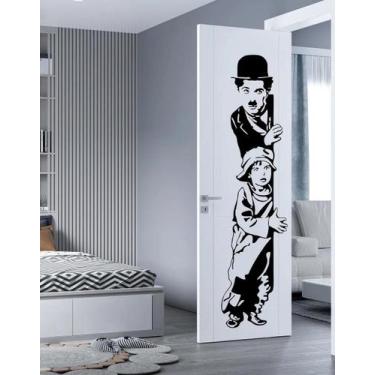 Imagem de Adesivo para Porta Charlie Chaplin - Lojinha da Luc Adesivos