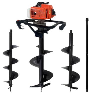 Imagem de Perfurador de Solo DPS623G 3HP 62cc com 3 Brocas e Extensão 100cm Laranja