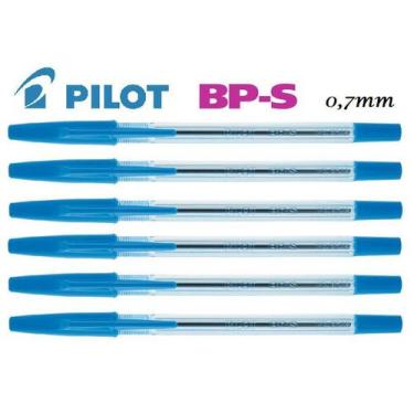 Imagem de Caneta Esferográfica BPS 0,7mm Pilot Kit com 6 Azul