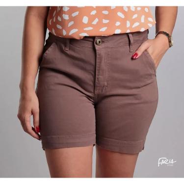 short marrom feminino