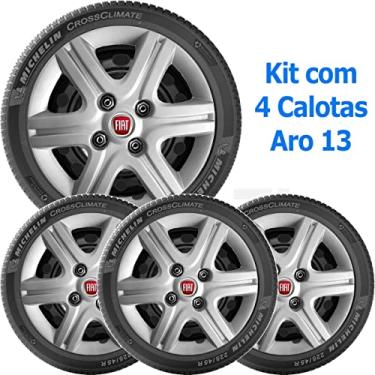 Imagem de 4x Calota Fiat Palio Mille Fire Aro 13 com Emblema 080cb